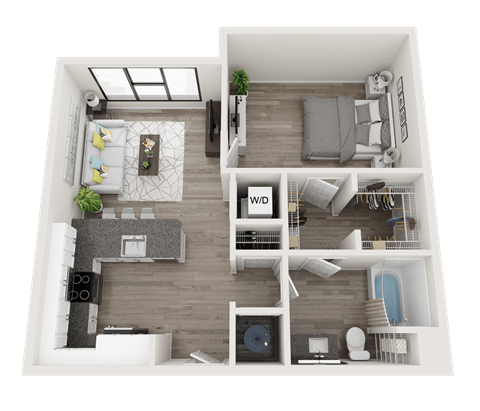 A3 Floor Plan at Link Apartments® Montford, Charlotte, North Carolina